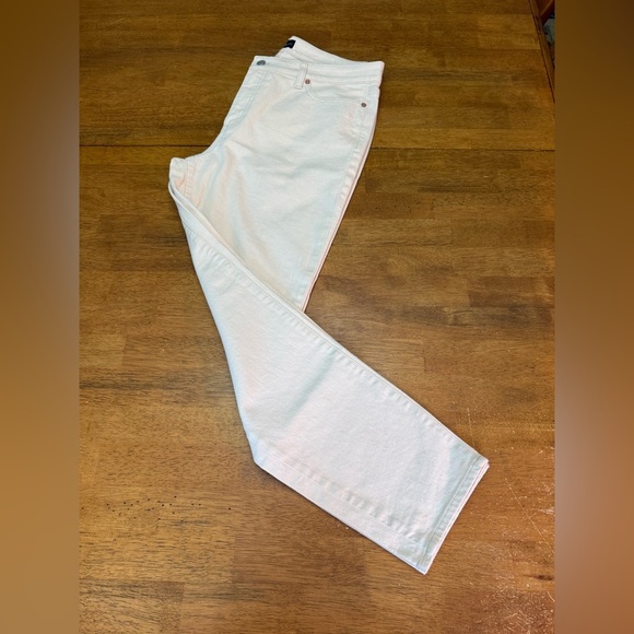 Talbots Slim Ankle Jean Cream 12 - Picture 1 of 7